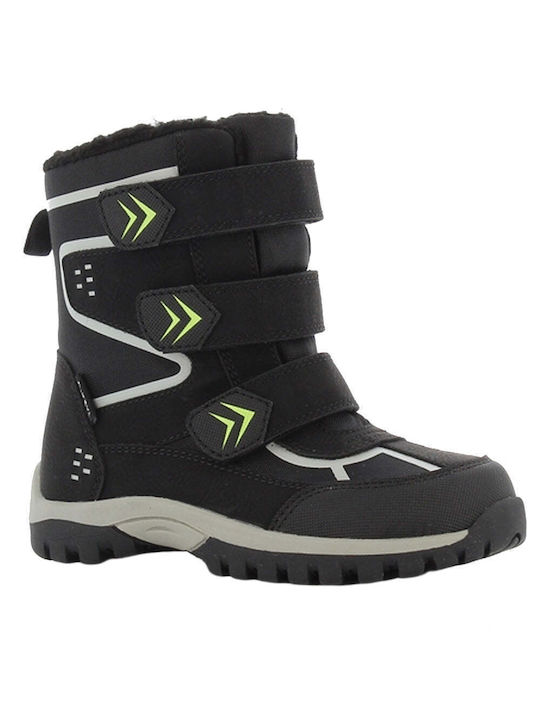 Sprox Kids Snow Boots with Hoop & Loop Closure Black