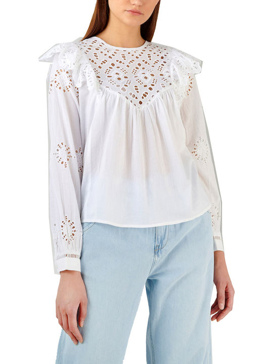 Ale - The Non Usual Casual Women's Blouse Long Sleeve White