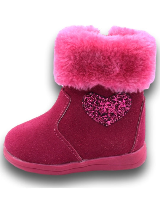 Ghete Copii din Piele Fuchsia