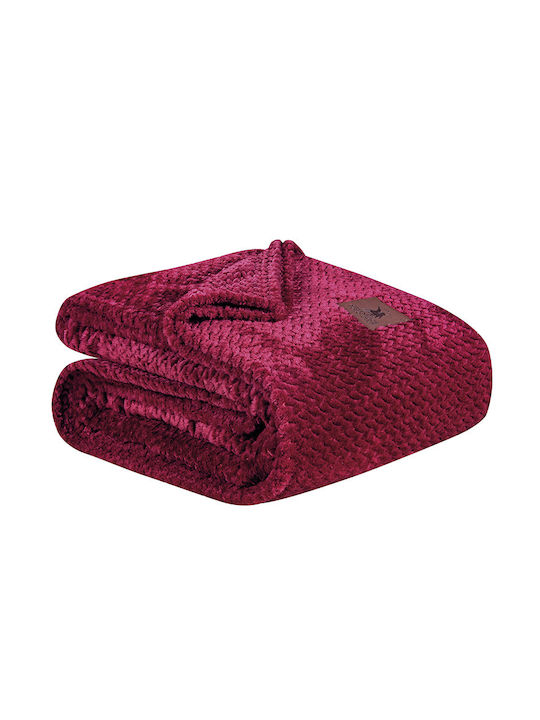 Greenwich Polo Club 2497 Κουβέρτα Fleece Υπέρδιπλη 220x240εκ. Κόκκινη