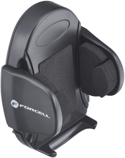 Forcell Βάση Κινητού Αυτοκινήτου Oval με Ρυθμιζόμενα Άγκιστρα Μαύρη