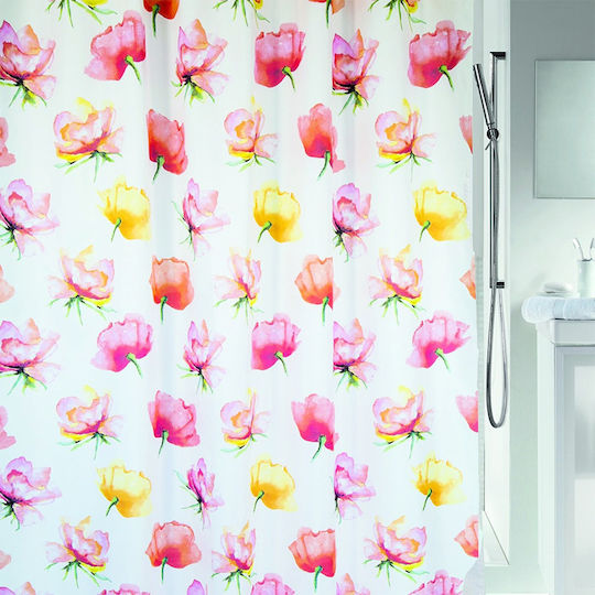 Dimitracas Bloom Κουρτίνα Μπάνιου 180x200 cm Λευκή Σομόν