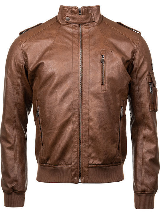 Jacket YES ZEE leatherette brown