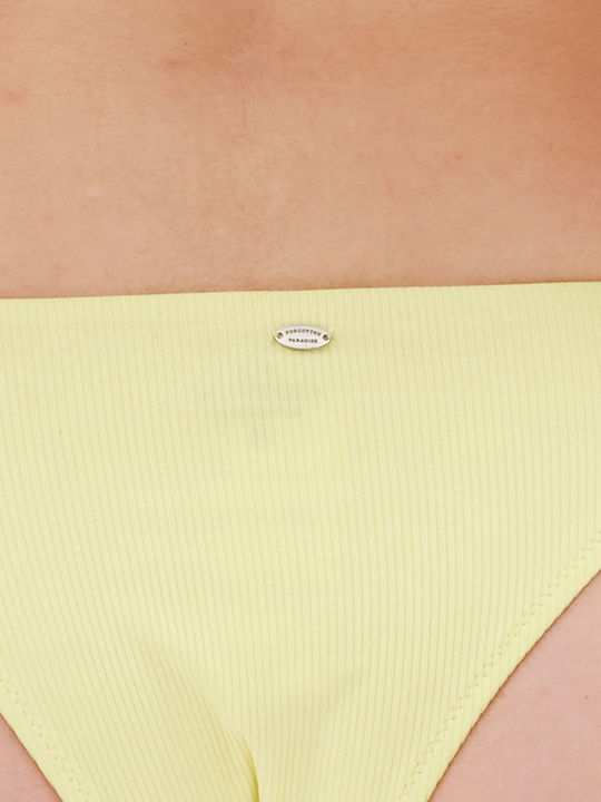 Set Bikini Sports Bra with Removable Padding and Brazil Bottom Yellow