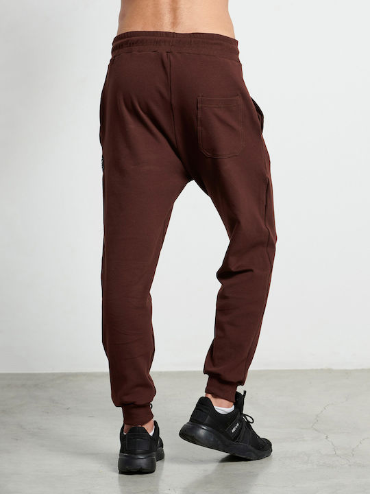 BodyTalk Men's Sweatpants with Rubber Brown