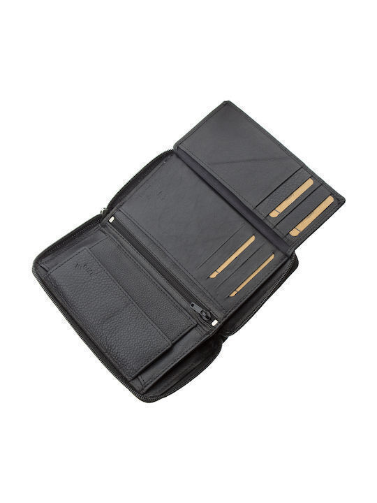 Leather Men's Wallet With RFID Black