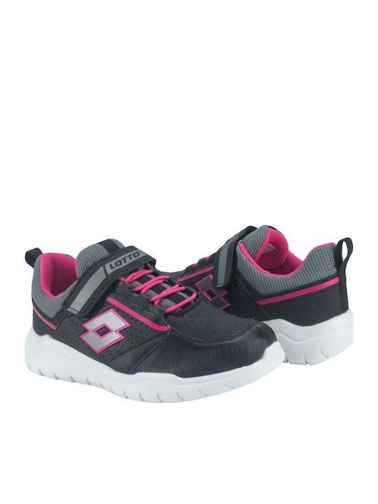 Spacelite Waterproof Kids Sports Shoes Running with Hoop & Loop Closure Black
