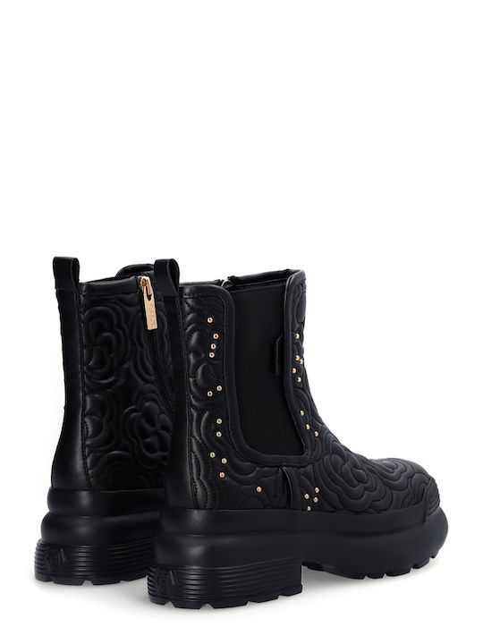 Beatles Stiefeletten Damen Schwarz