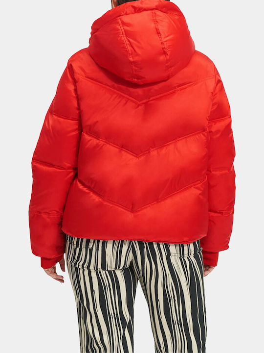 Ugg Australia Ronney Scurt Jachetă de femei Puffer pentru iarnă Roșu