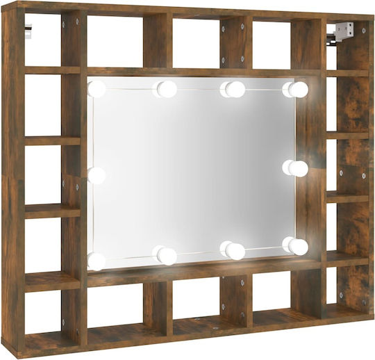 vidaXL 820448 Ορθογώνιος Led από Μασίφ Ξύλο με Ράφι & Ντουλάπι 91x76.5cm Καφέ vidaXL 820448 Ορθογώνιος Led από Μασίφ Ξύλο με Ράφι & Ντουλάπι 91x76.5cm Καφέ