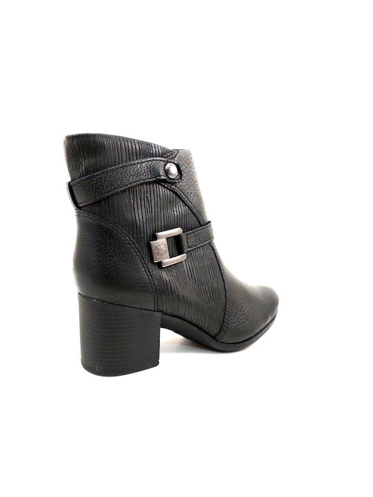 Dicas Leather Women's Ankle Boots Black