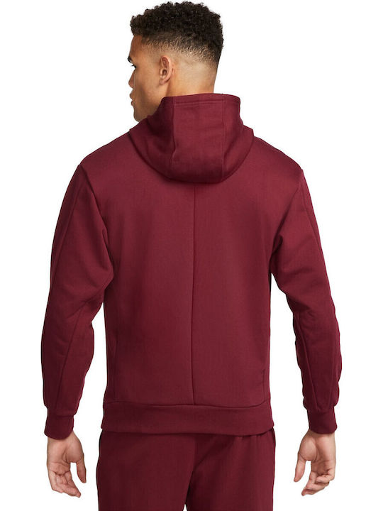 Court Φούτερ με Κουκούλα Μπορντό