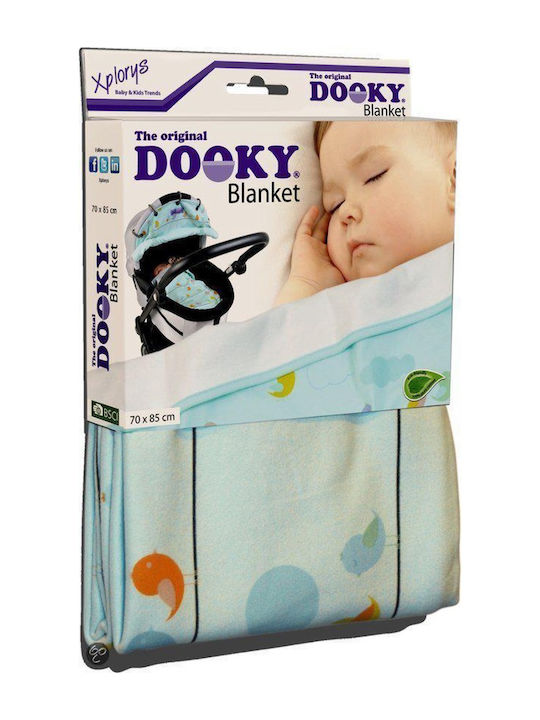 Dooky Κουβέρτα Αγκαλιάς & Λίκνου Γαλάζια 70x85εκ.
