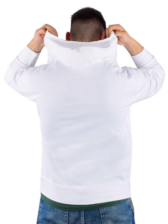 Sweatshirt with Hood White