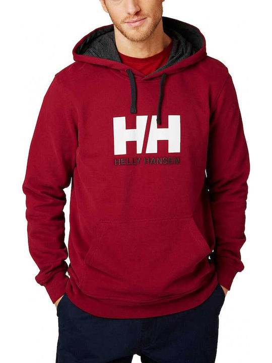 Sweatshirt with Hood Burgundy
