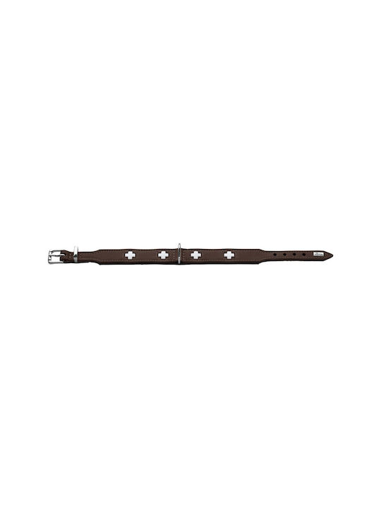 Hunter Swiss Dog Collar Leather In Brown Colour 47 - 54cm