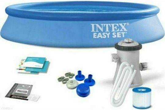 Intex Easy Set Rundes Schwimmbecken 3077l Aufblasbar 305x61cm Hellblau