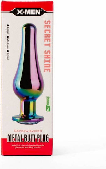 X-Men Secret Shine Metal Анална тапа Small Rainbow