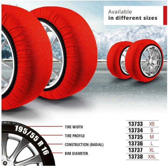 McCarbon Large Anti-slip Snow Socks Large Passenger Car 2pcs