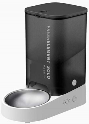Petkit Element SOLO Automatisch Futterspender aus ABS-Kunststoff für Hund & Katze 3lt 16.7cm in Schwarz Farbe
