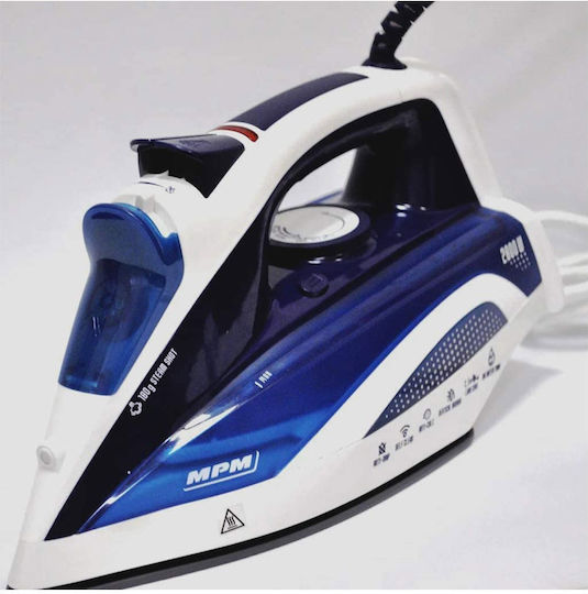 MPM Steam Iron 2800W with Non-stick Plate and Continuous Steam Supply 50g/min