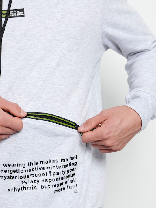 Sweatshirt with Hood Gray