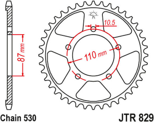 JT Sprockets Заден зъбен колело за Suzuki GSF 600 Бандит