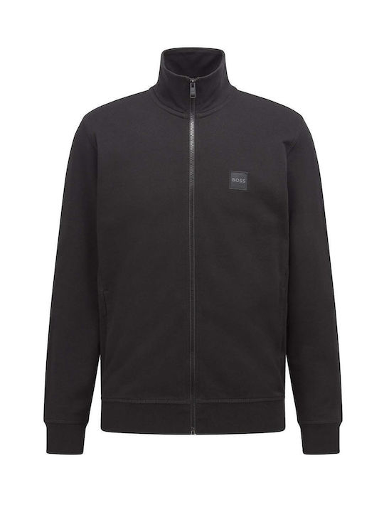 Men's Sweatshirt Jacket with Pockets Black