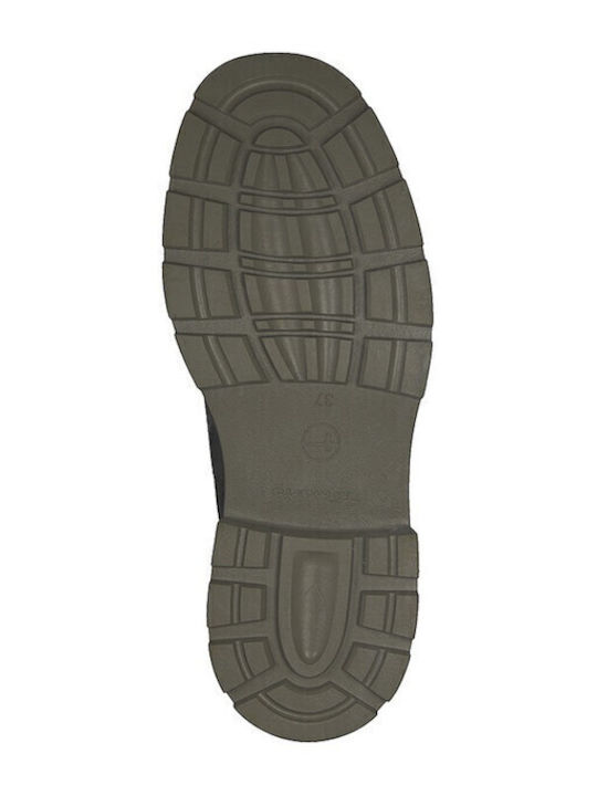 Damenstiefel mit mittlerem Absatz Gold