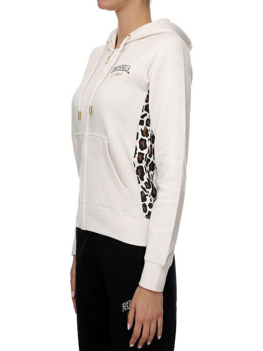 Damen Sweatshirtjacke Beige