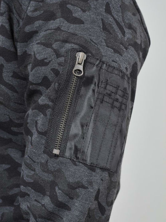 Φούτερ με Κουκούλα Dark Camo