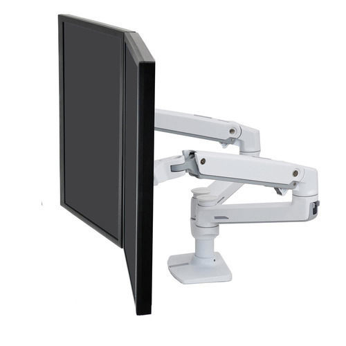 Ergotron LX Επιτραπέζια Βάση για 2 Οθόνες έως 27" με Βραχίονα Λευκή