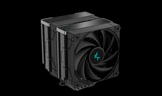 Deepcool AK620 Zero Dark Ψύκτρα Επεξεργαστή Διπλού Ανεμιστήρα για Socket AM4/AM5/1200/115x/1700
