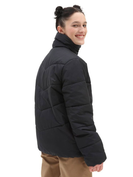 Vans Foundry Women's Short Puffer Jacket for Winter Black.