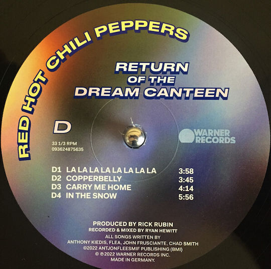 Red Hot Chili Peppers Return Of The Dream Canteen 2xLP