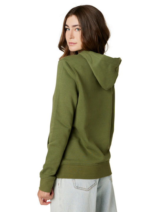 Fox Women's Hooded Fleece Sweatshirt Khaki