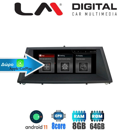 Auto-Audiosystem für BMW X5 (E70) / X6 / X6 (E71) 2006-2013 (Bluetooth/USB/WiFi/GPS/Apple-Carplay/Android-Auto) mit Touchscreen 9"