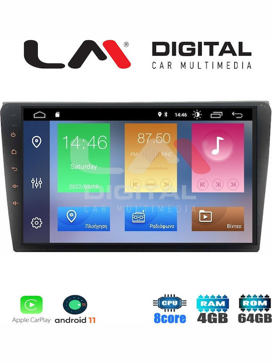 LM Digital Автомобилна Аудио Система (Блутут/USB/WiFi/GPS/Apple-Carplay/Android-Auto) с Тъчскрийн 9"