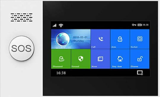PGST PG-107 Wireless Alarm System with Motion Sensor , Door Sensor , 2 Siren , 2 Remote Controls , 2 Tags , Hub and Keyboard (Wi-Fi)