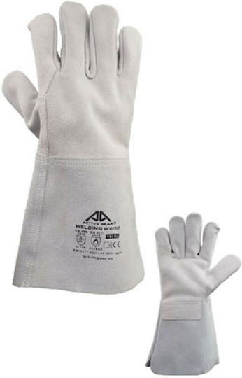Active Gear Arbeitshandschuhe Schweißen Gray Leder 1Stück