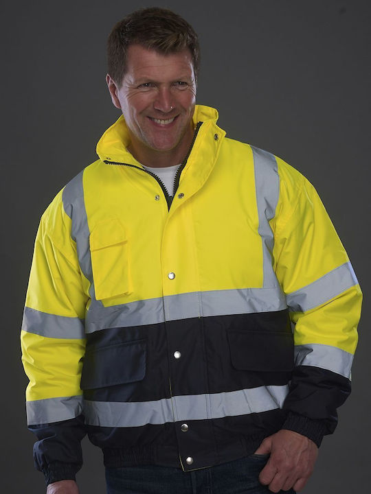 Yoko HVP218 Arbeitsjacke Reflektierend Gelb