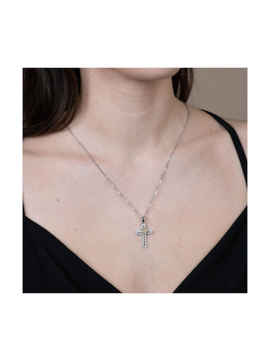 Skaras Jewels Damen Weißgold Kreuz 14K