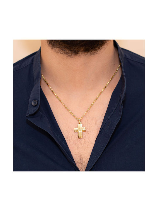 Skaras Jewels Men's Gold Cross 18K