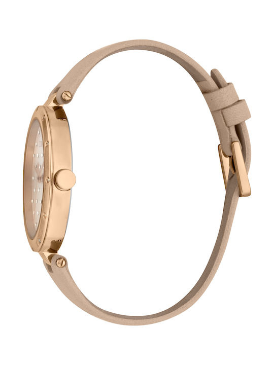Esprit Louise Γυναικείο Ρολόι 38mm Μπαταρίας με Μπεζ Δερμάτινο Λουράκι