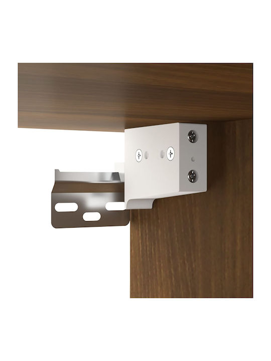 Brown Oak Wall Shelf 69.5x32.5x90cm