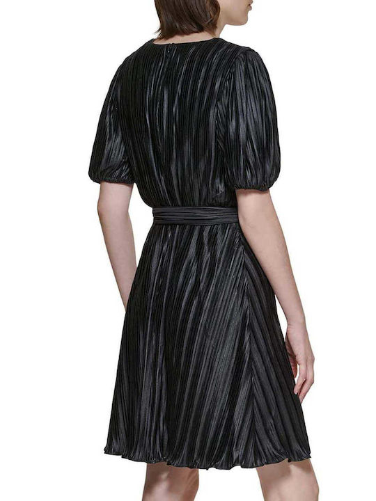 DKNY Summer Mini Dress Wrap Black