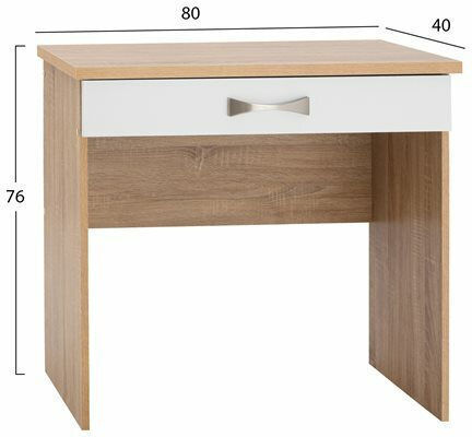 Τουαλέτα Κρεβατοκάμαρας Elsie Ξύλινη Sonoma / Λευκή 80x40x76εκ. Τουαλέτα Κρεβατοκάμαρας Elsie Ξύλινη Sonoma / Λευκή 80x40x76εκ.