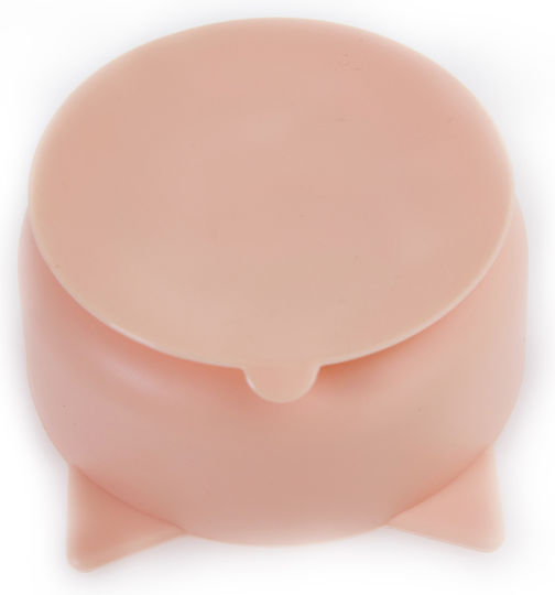 Baby Wise Baby Food Bowl Kitten made of Silicone Pink