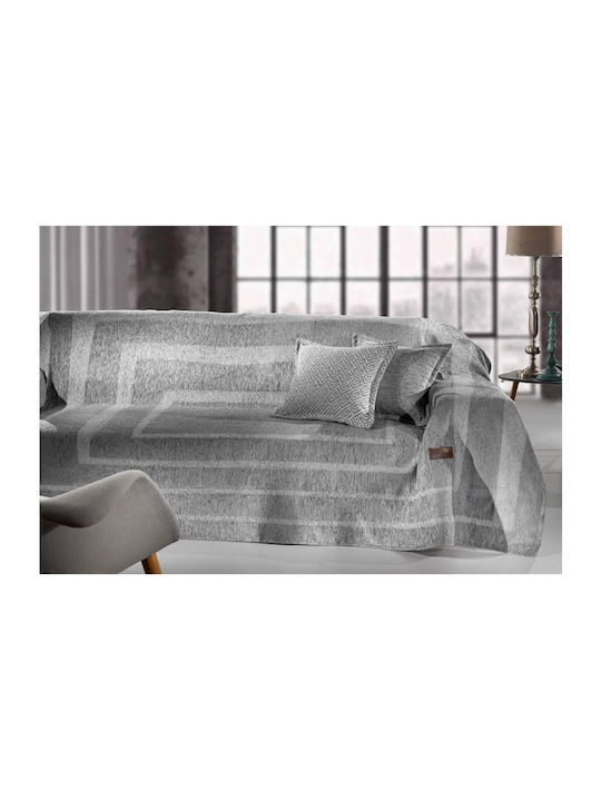 Guy Laroche Victor Ριχτάρι Πολυθρόνας Chenille 150x180εκ. Silver