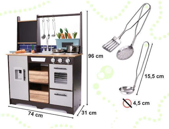 Loco Bucătărie Pentru Copii Din Lemn Pentru Vârsta 3+ Ani 96 Cm